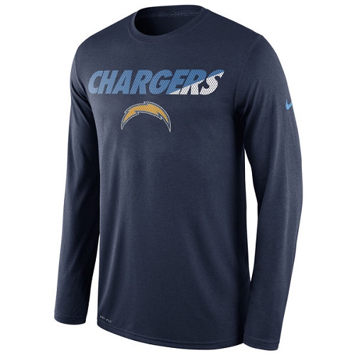 NFL Men's Los Angeles Chargers Nike Navy Legend Staff Practice Long Sleeve Performance T-Shirt